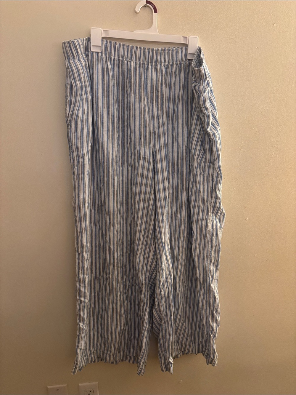 AE linen blend striped pants XXL